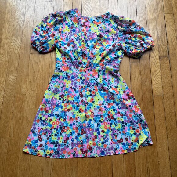 Staud Rainbow Floral Milla Mini Dress - Picture 16 of 16